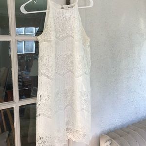 White lacy dress with slip